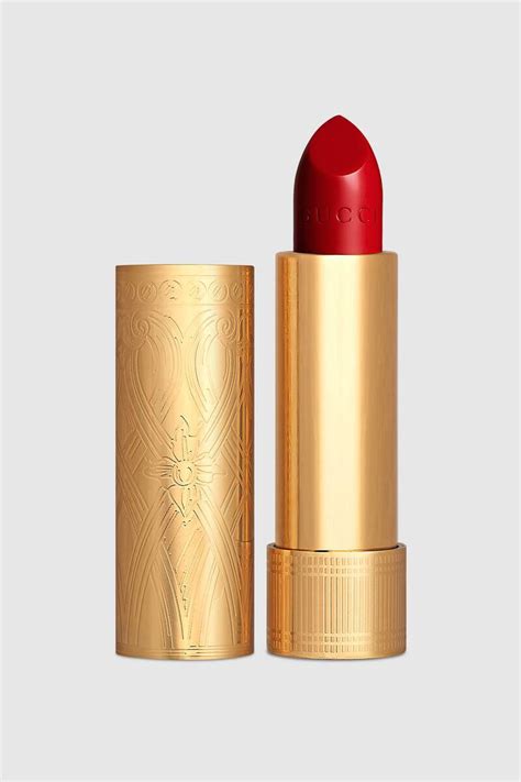 gucci golden red lipstick.